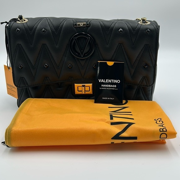 1782- Valentino By Mario Valentino Posh Diamond Black Color NWT - Picture 5 of 14